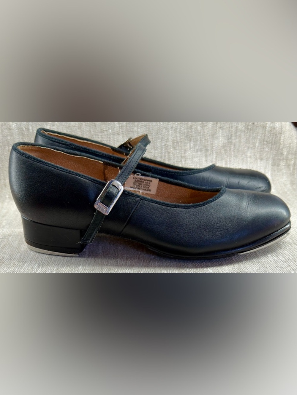 Bloch Black Leather Tap-On Mary Jane Tap Dance Shoes Bloch Size 7